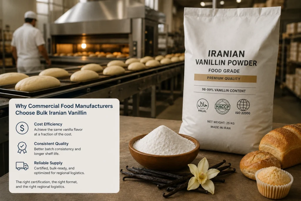 Why Commercial Food Manufacturers Choose Bulk Iranian Vanillin Instead