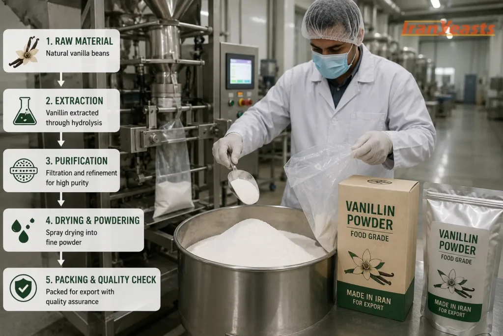 How Iranian Vanillin Powder Is Processed for Export