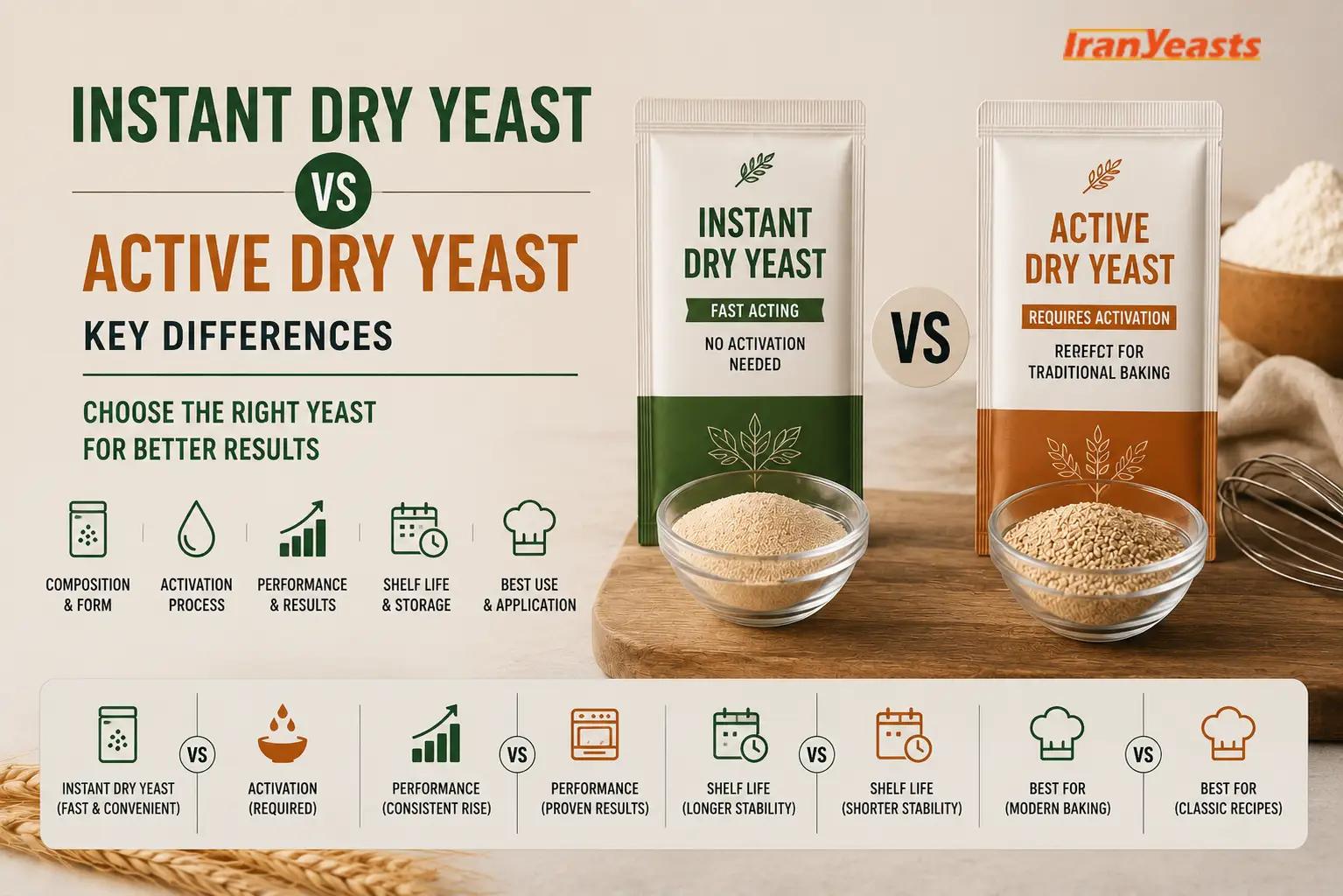 Instant Dry Yeast vs Active Dry Yeast