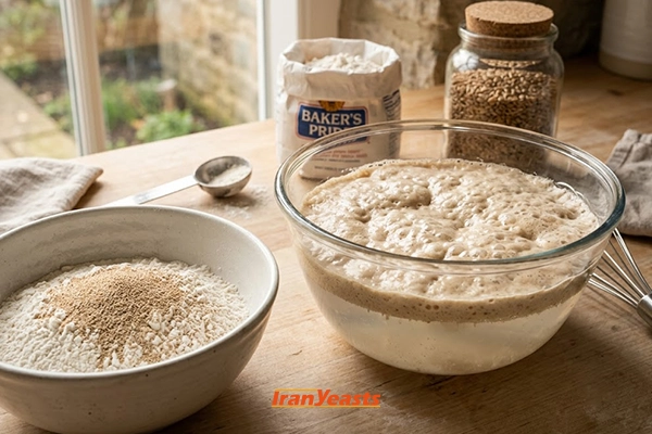 تفاوت خمیر مایه تر و خشک در نحوه استفاده و فعال‌سازی