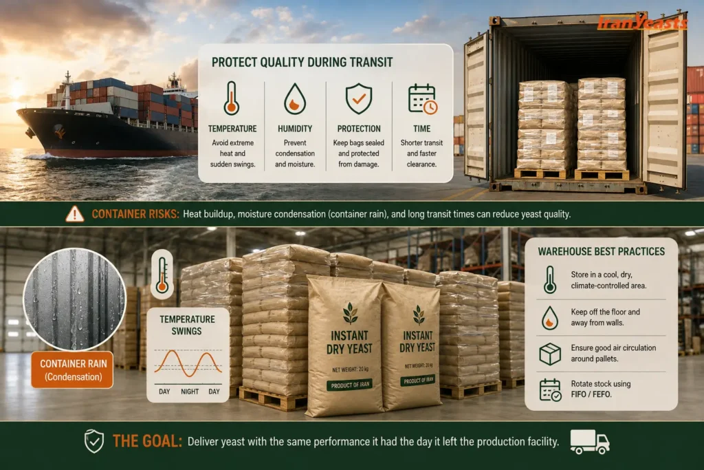 Container Shipping and Warehouse Storage for Bulk Yeast