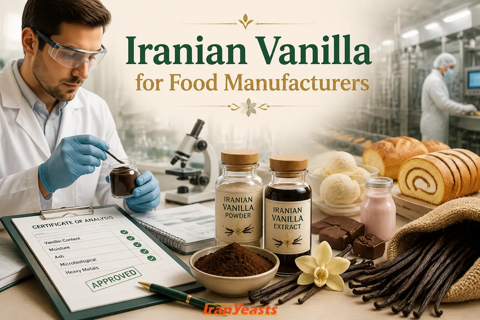 Iranian Vanilla for Food Manufacturers